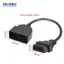 22Pin to 16Pin OBD1 to OBD2 Connector Cable Female Connector OBD2 Male Connector Adapter Cable